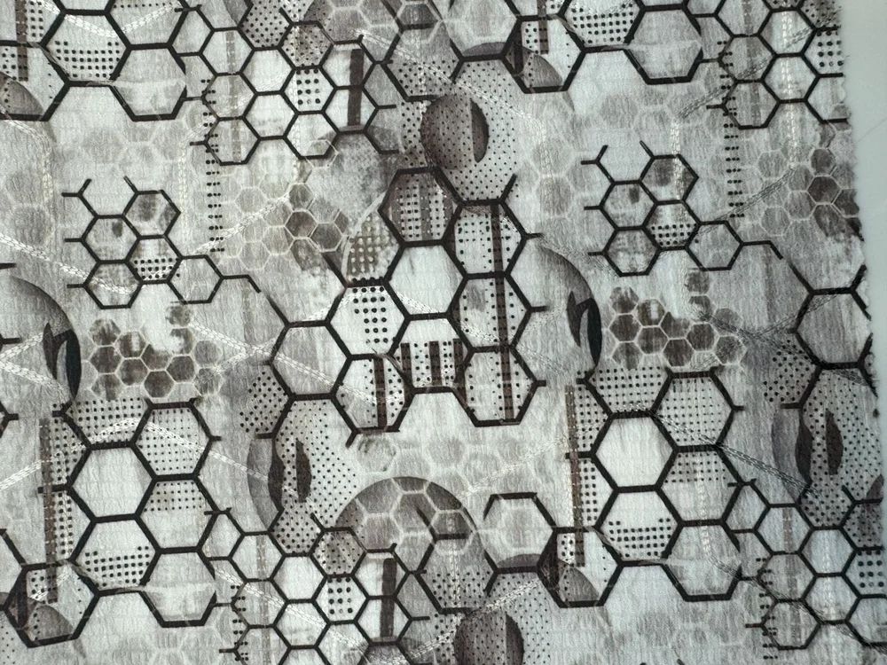 Polyester Bubble Shirting Digital Printed Fabric