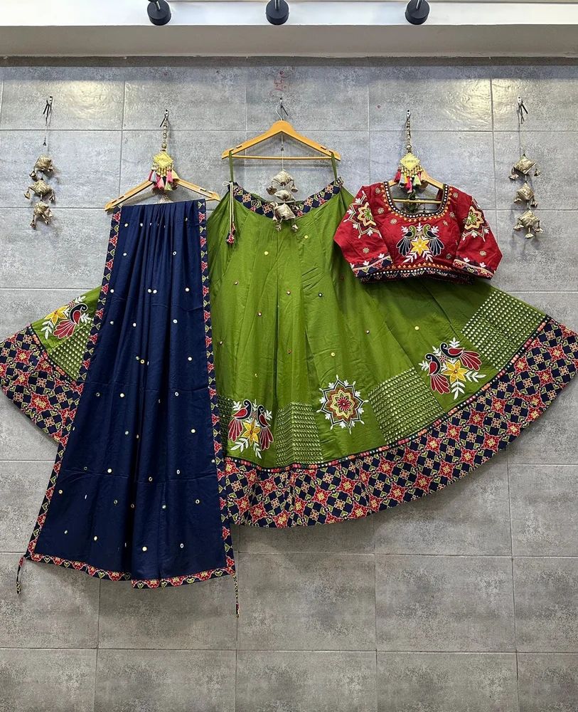 Pure Cotton Gamthi Work Chaniya Choli
