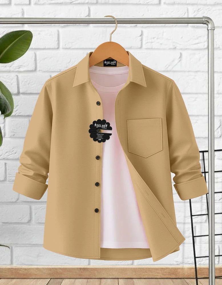 Men Plain Cotton Shirt