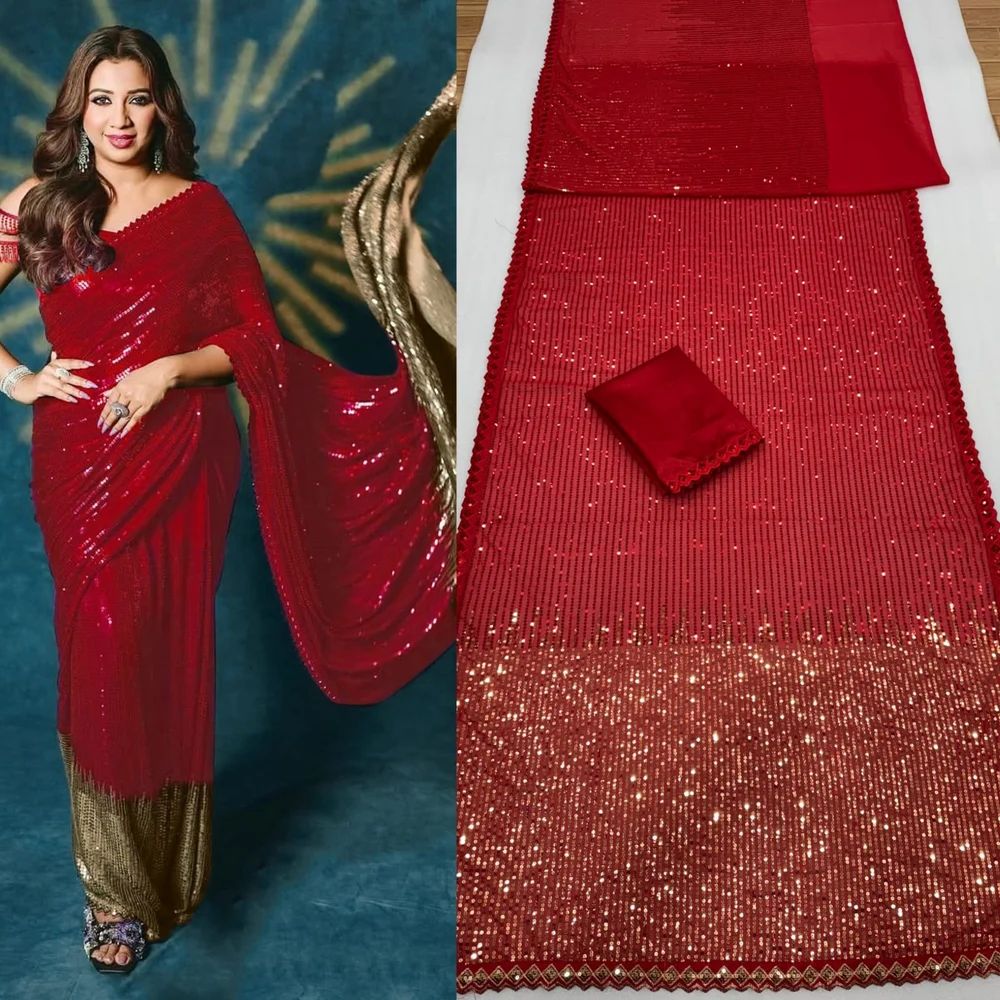 Heavy Sequin Saree