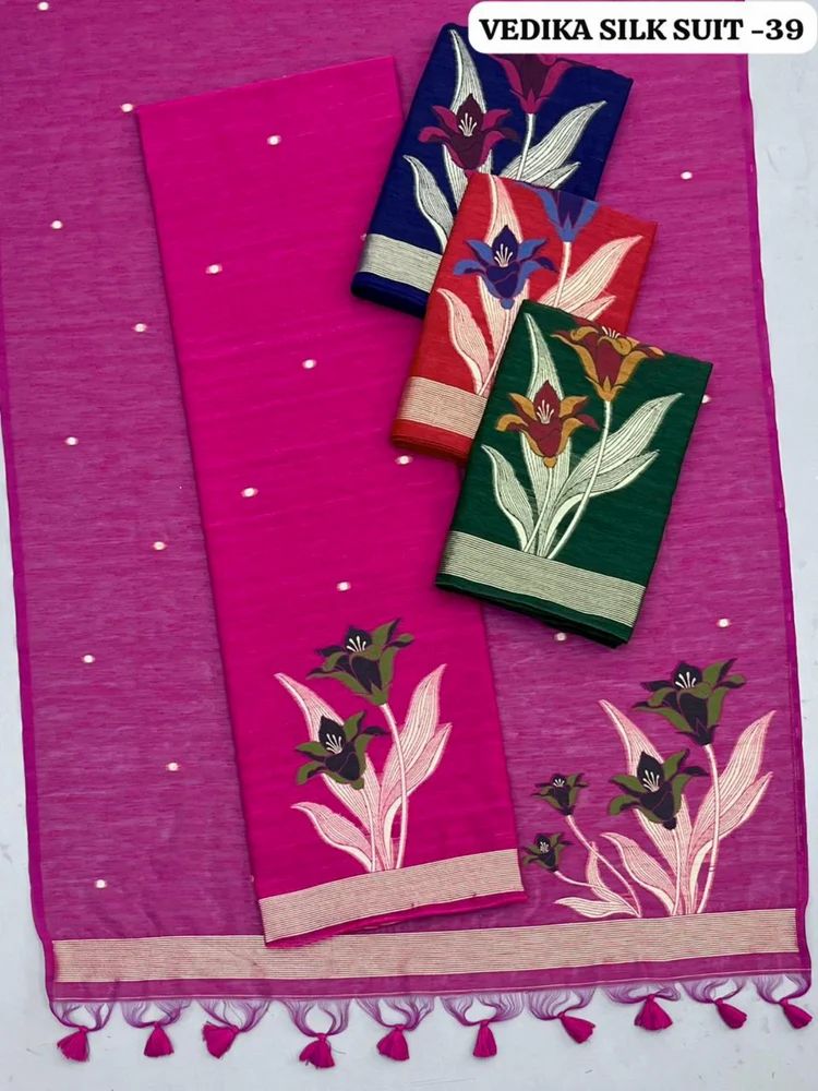 Linen Silk Dress Material