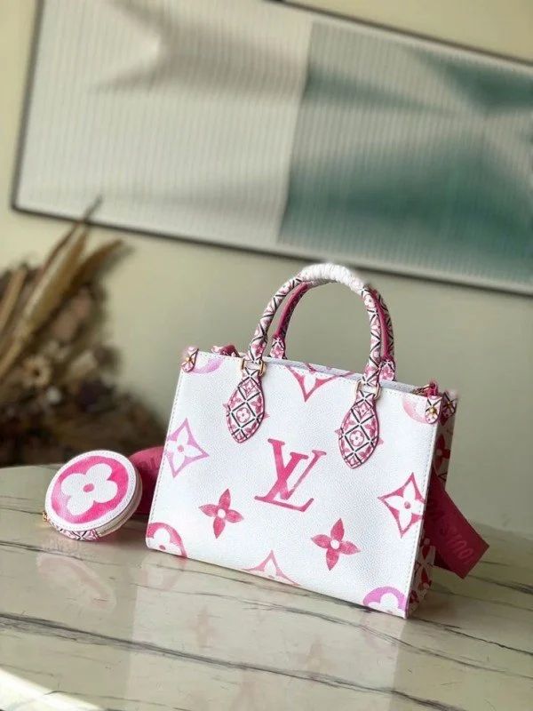 Louis_Vuitton_LV M22976 On The Go Pochette With OG Double Box & Dust Bag,Coin Pouch White Pink - 621