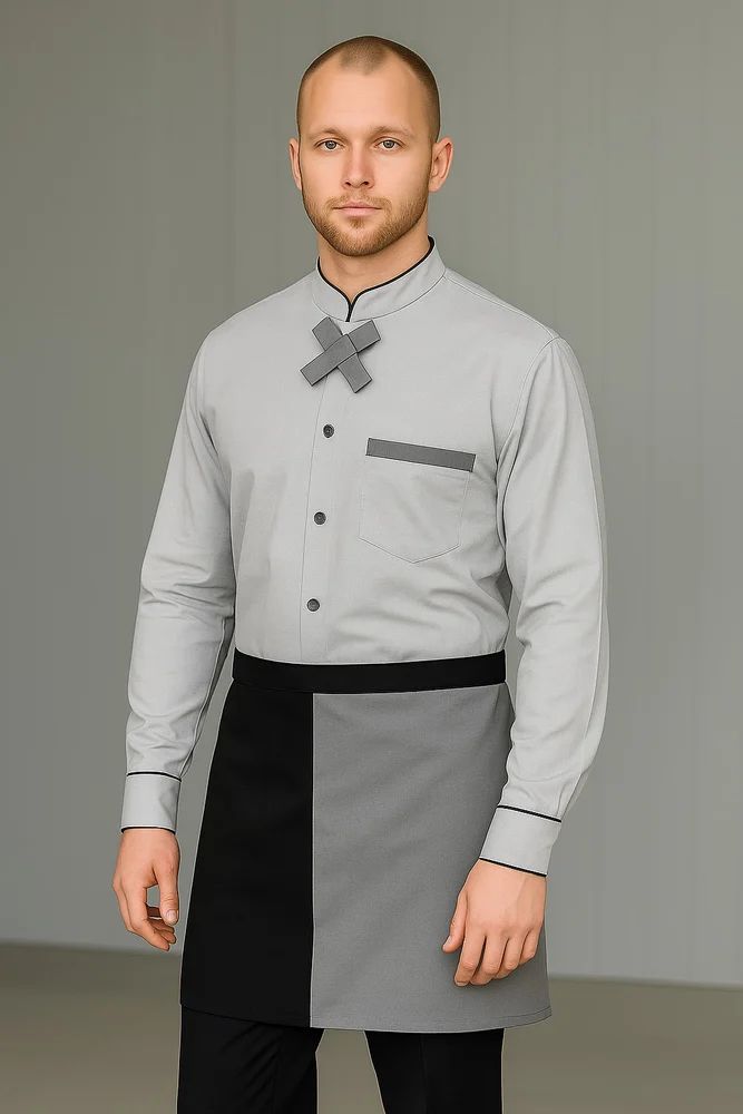 Poly Cotton Restaurant Waiter Uniform WITH APRON