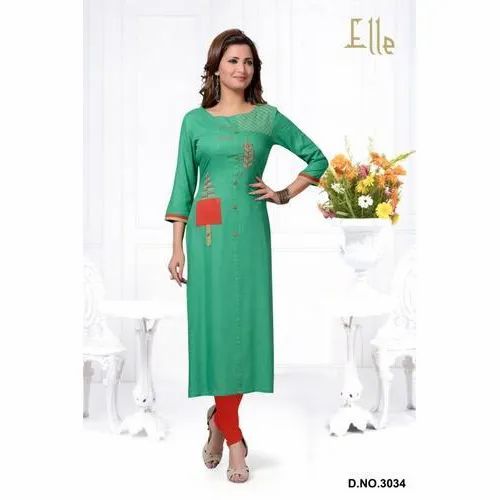 Ladies Rayon Printed Kurti