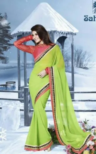 Embroidery Work Saree