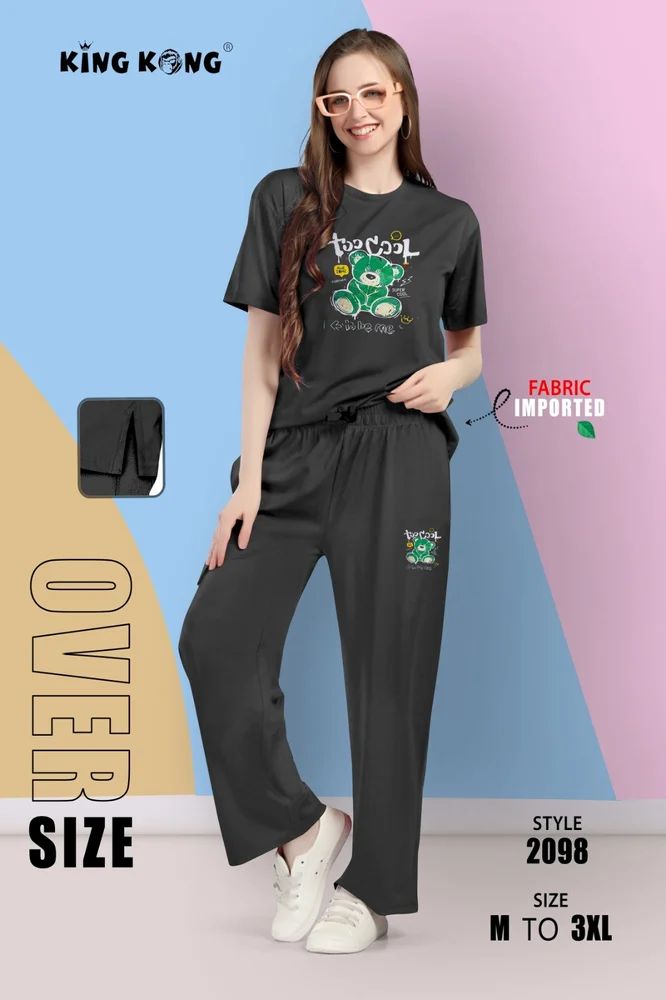 Premium Women's Imported Night Suit Nightwear Co-Ord Set Sizes M-3XL