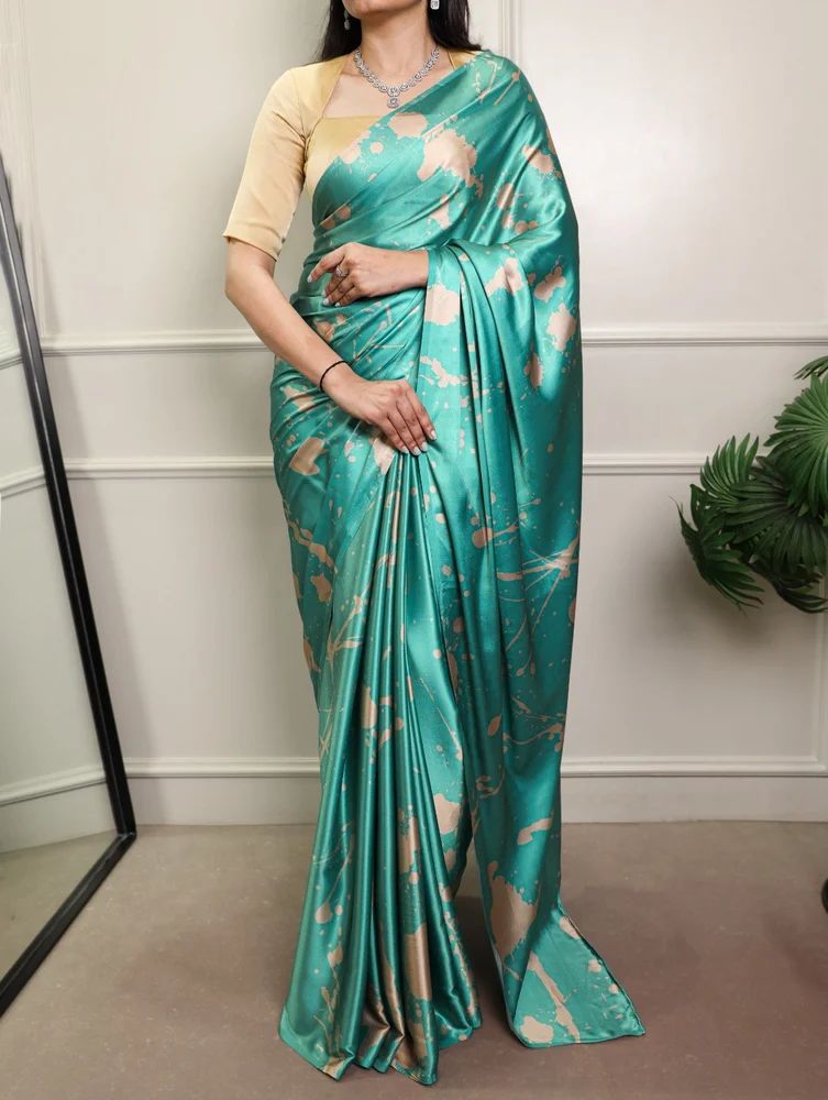 Designer Satin Saree