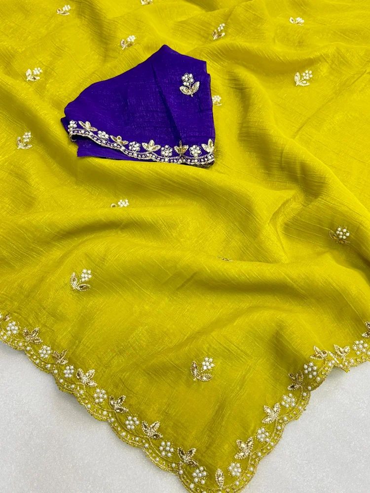 Chiffon Embroidered Saree