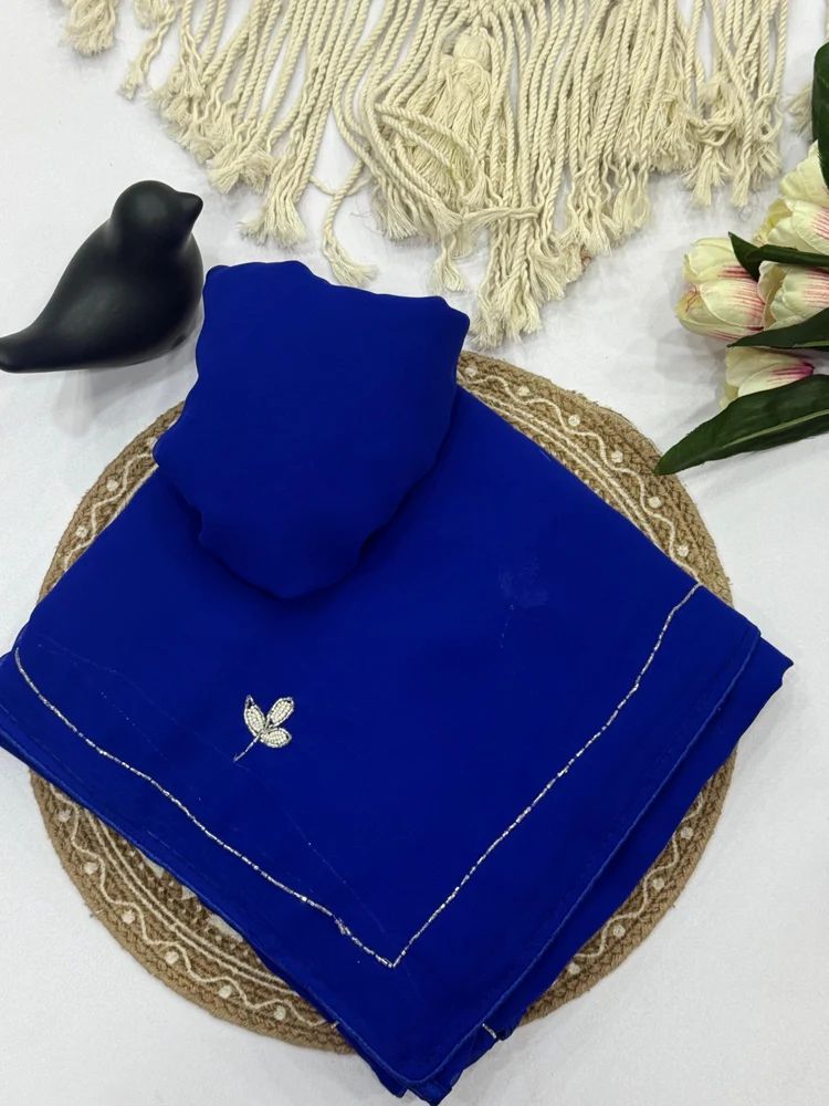 Georgetter Hand Work Saree
