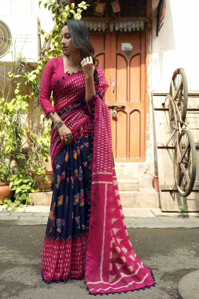 Ikkat Pattu Sarees