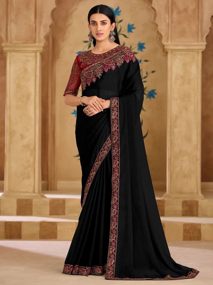 Designer Satin Sarees