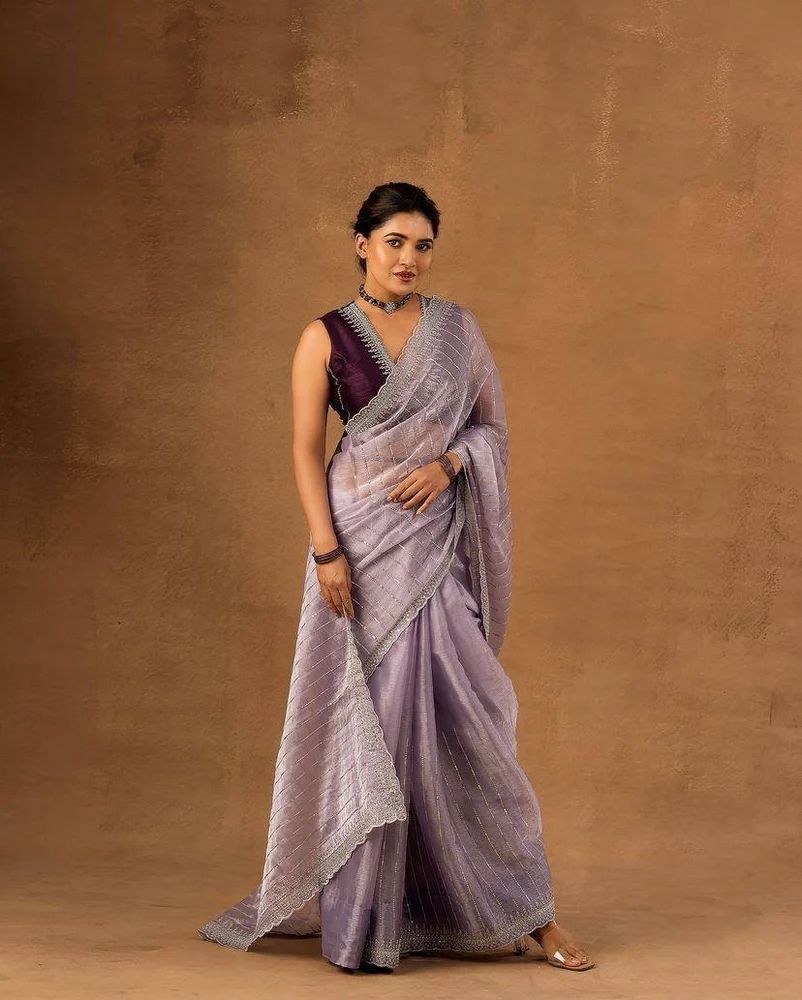 SS7095 New Designer Soft Burburry Saree Collection Below 1500