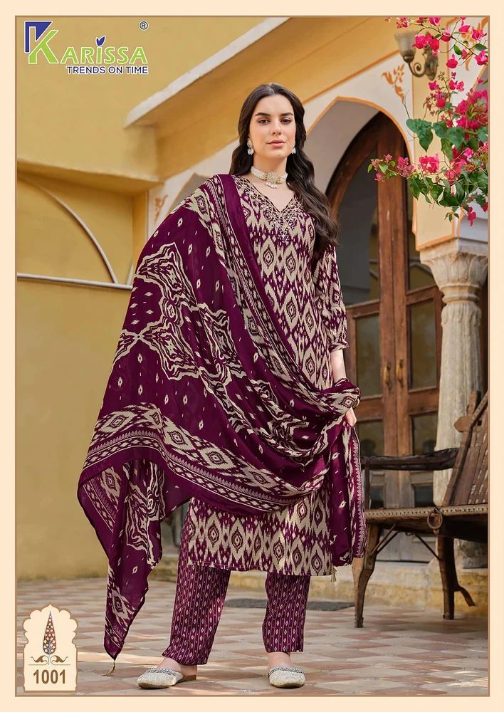 Rayon Kurti Pant Dupatta Set