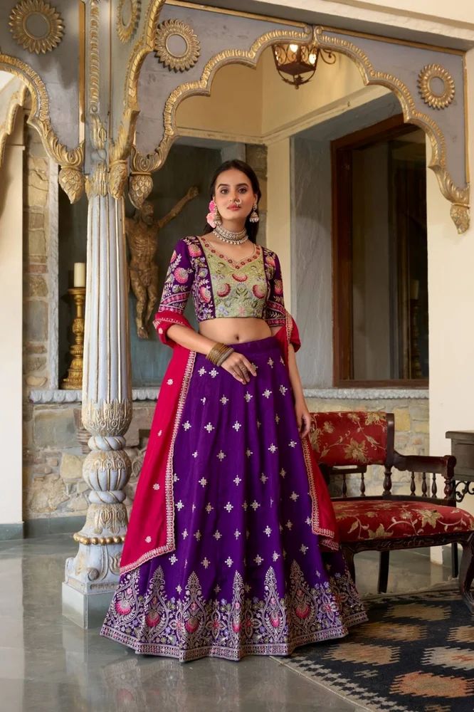 WMN Shrungar 1420 New Vichitra Silk Lehenga Choli Below 2500