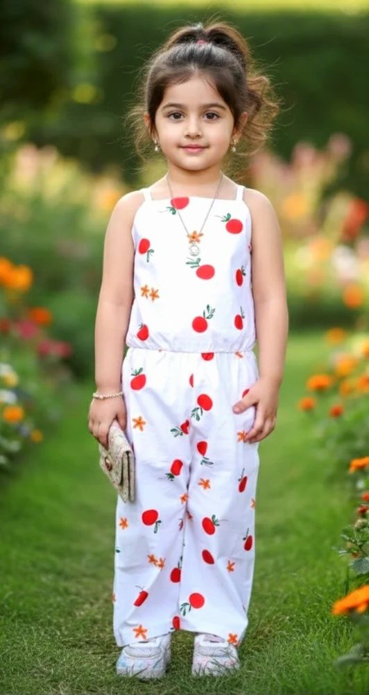 Kids Cotton Printed Jumpsuit