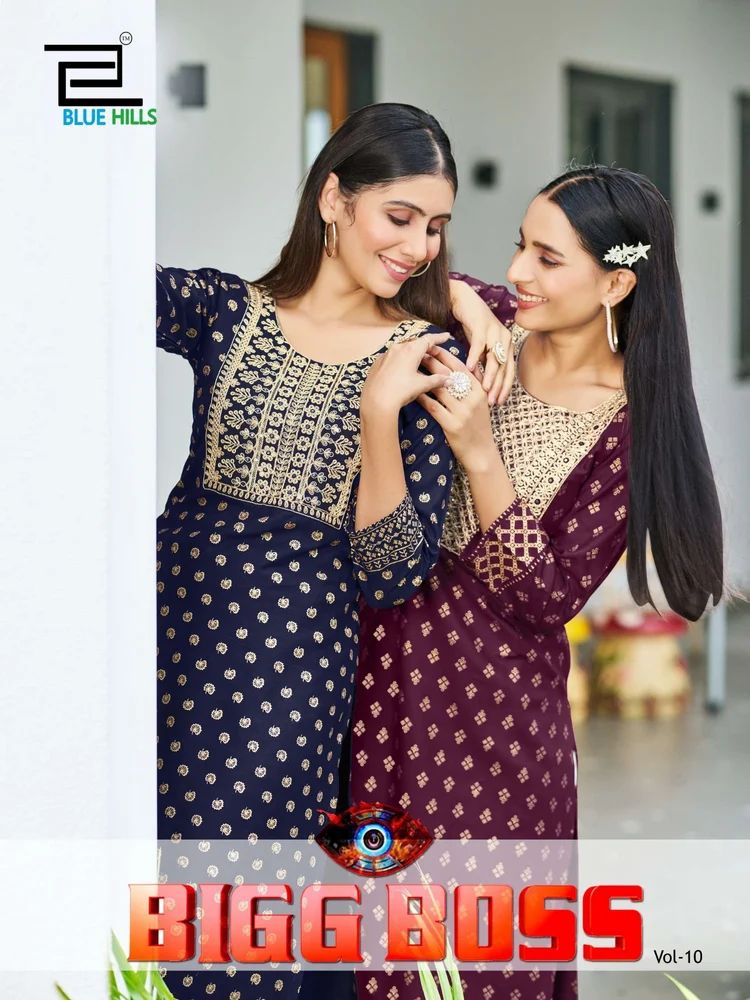 Ladies Rayon Foil Printed Kurti
