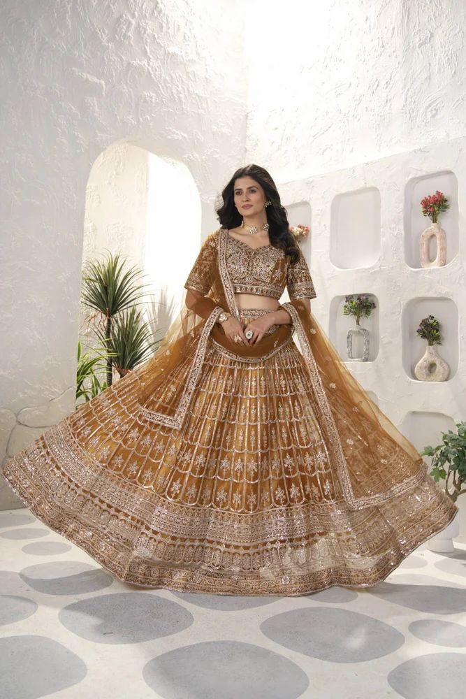 Heavy Embroidery Party Wear Lehenga with Dupatta