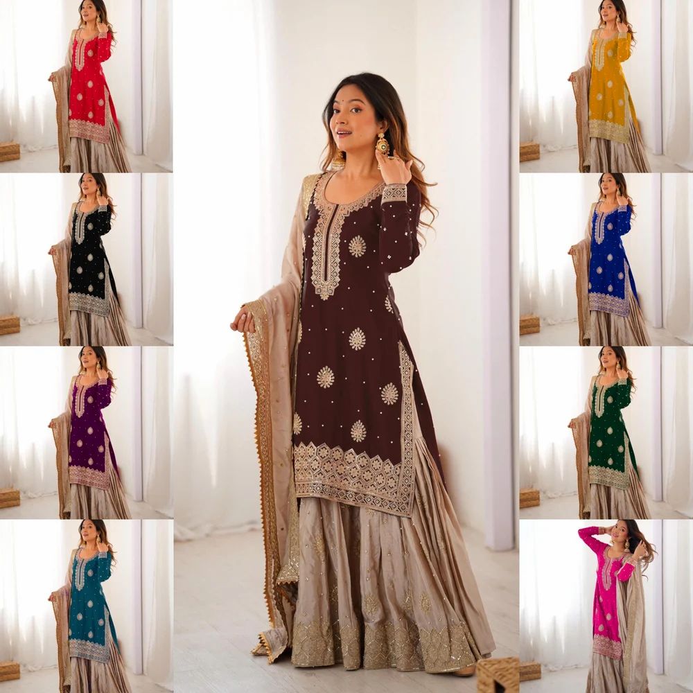 Designer Sharara Suit with dupatta