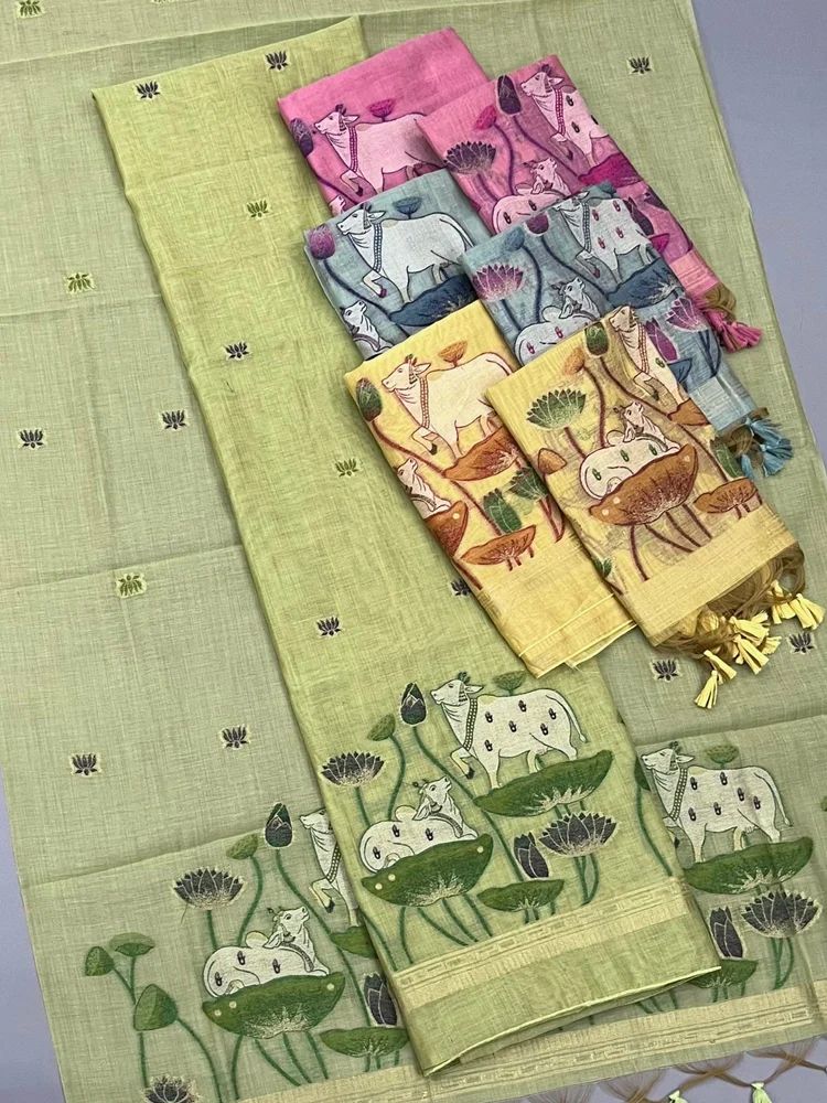MUGA COTTON UNSTICHED SUIT