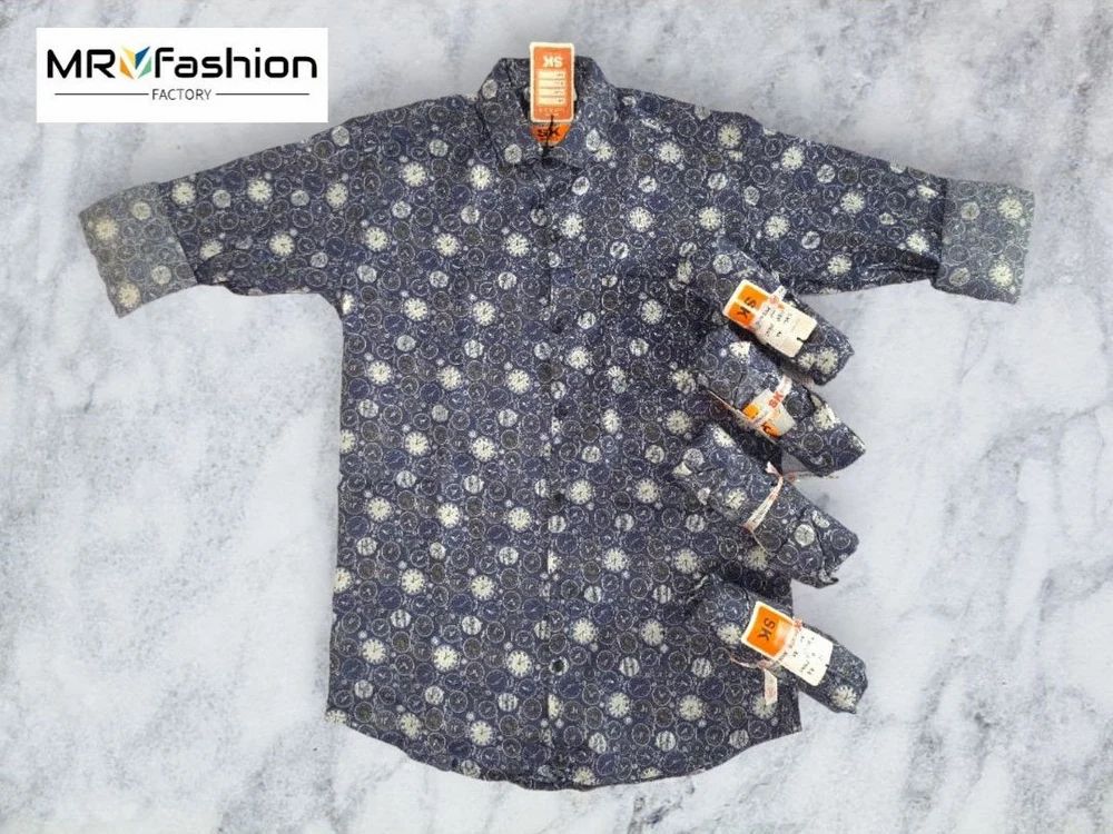 Printed Men Cotton Shirts, Full Sleeves, Casual