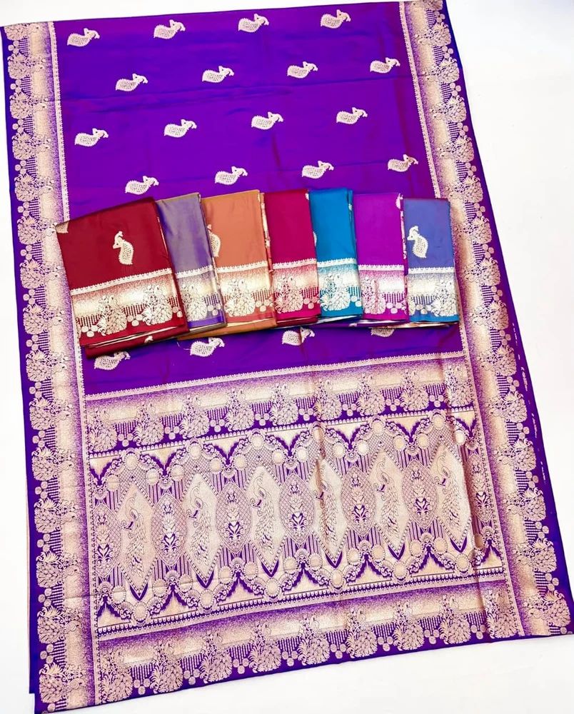 soft banarasi silk zari weaving saree