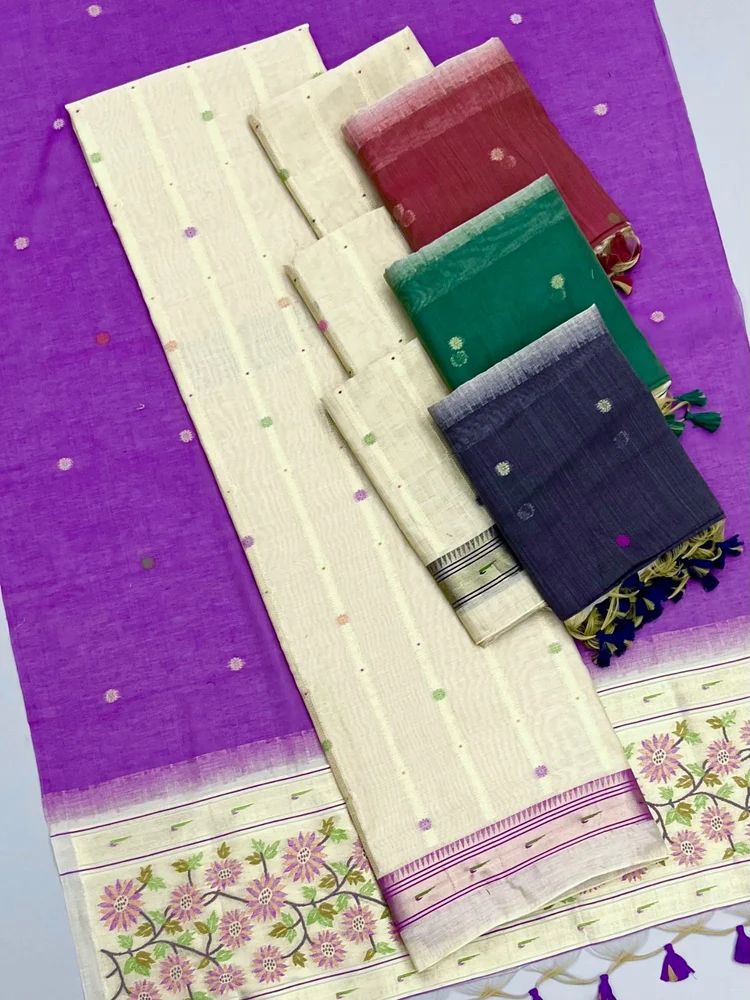 COTTON PAITHANI UNSTICHED SUIT