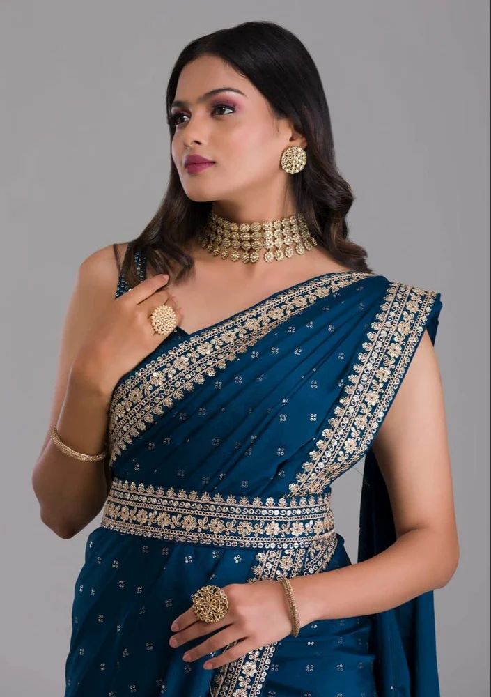 LATEST SHREE INDIAN EXPORTS GEORGETTE MORDEN SAREES COLLECTION FOR FUNCTION
