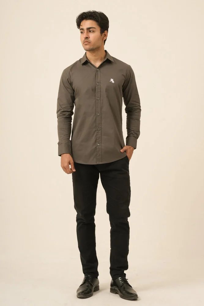 Men's Plain Cotton Shirt