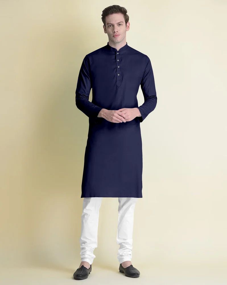 Men's Cotton Solid Kurta