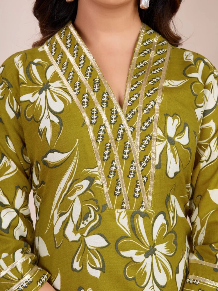 Women's Cotton Kurta Pant Set