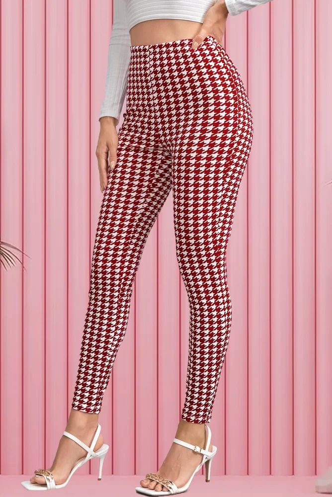 Ladies Checks Printed Leggings