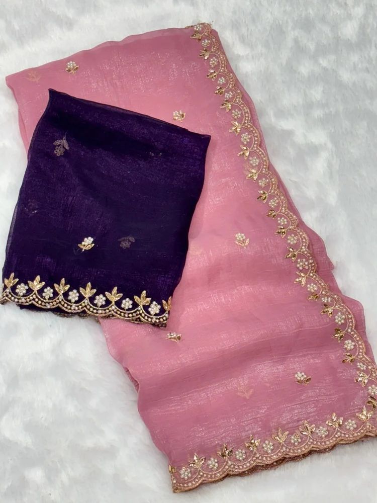 Crushed Silk Saree