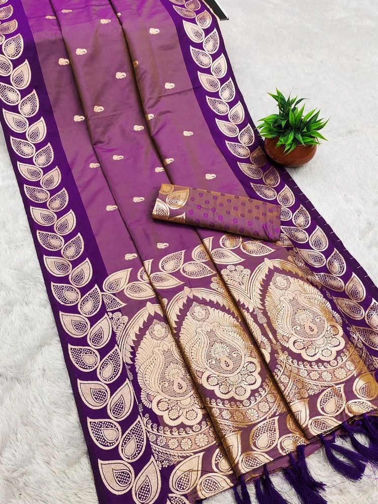 PREMIUM PURE SOFT SILK  BANARASI ZARI WEAVED SAREE AT WHOLESALE PRICE
