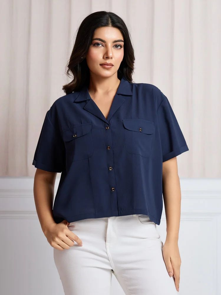 Woman Navy Shirt