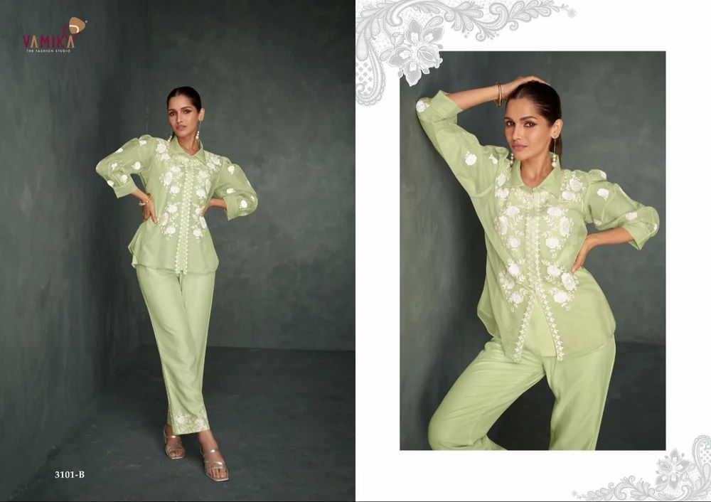 Vamika Rabya Vol 1 Silver Fancy Co Ord Set Collection