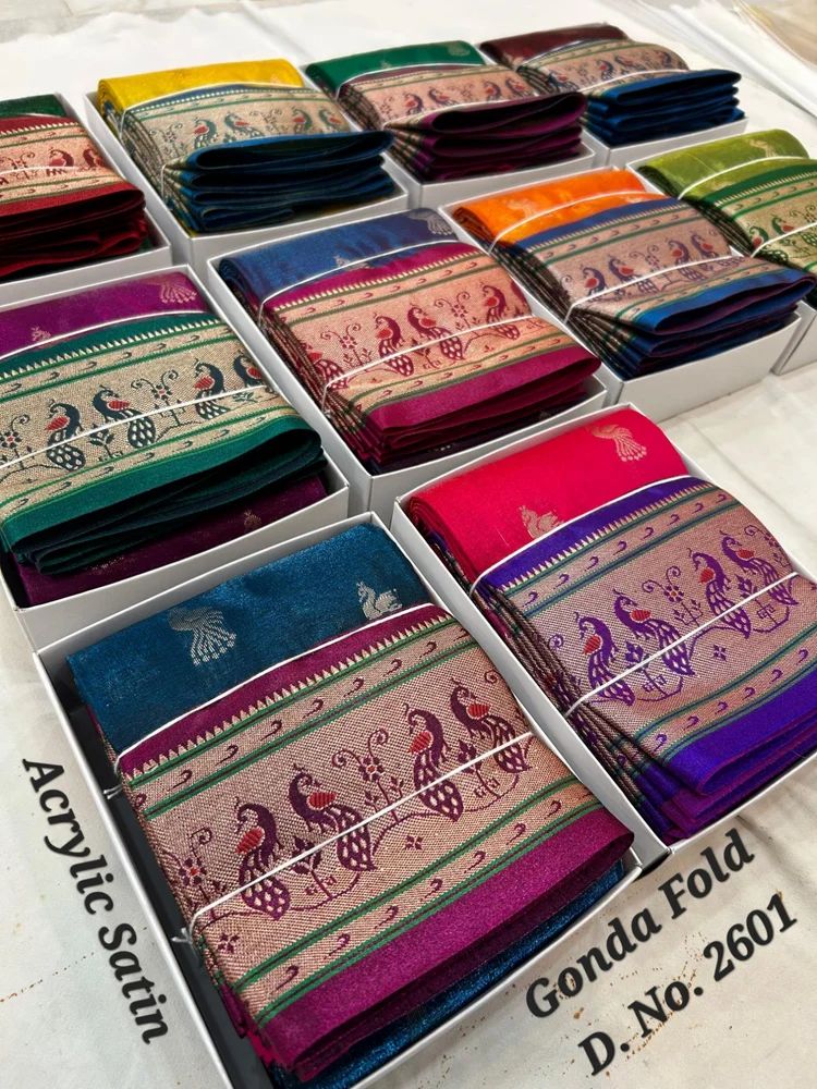 Acrylic paithani saree