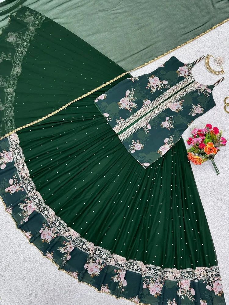 Foux gorgette LEHENGA CHOL