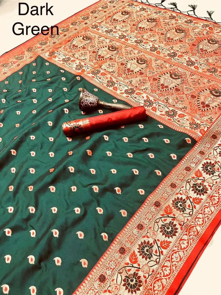 PURE SILK HEAVY ZARI WITH WEAVING WORK SAREE AT WHOLESALE PRICE