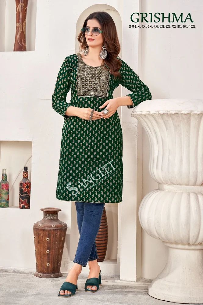 Foil printed kurti