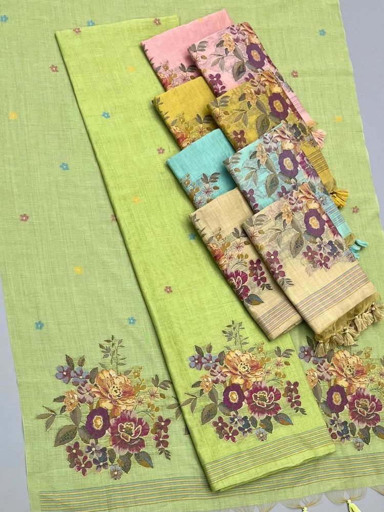 MUGA COTTON UNSTICHED SUIT
