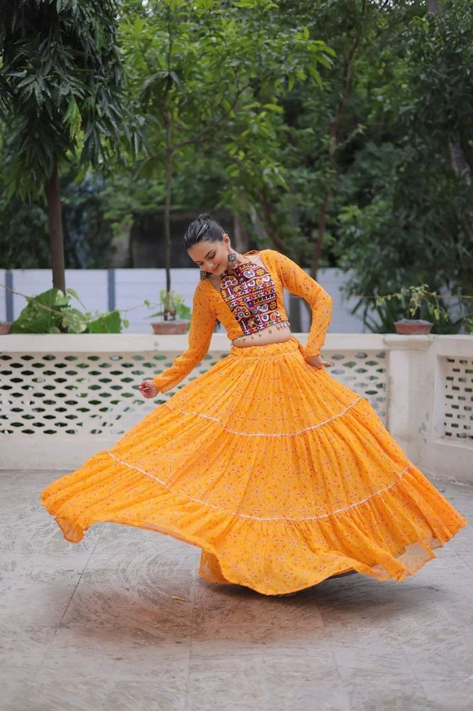Ladies Bandhej Lehenga Choli
