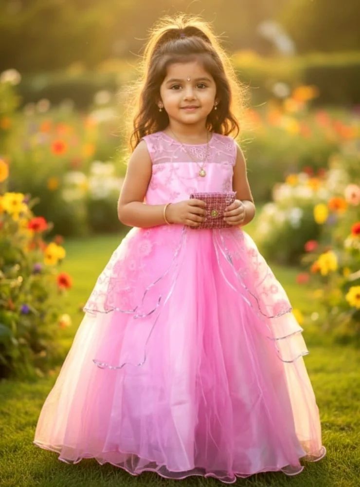 Girls Kids Party Wear Dress