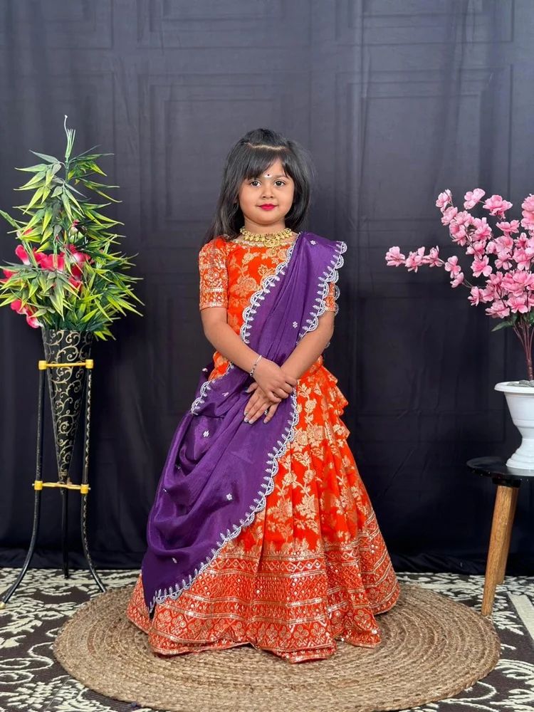 paithani kids lehenga