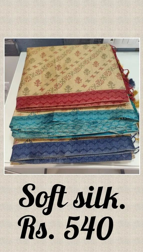 Printed soft Silk Sarees