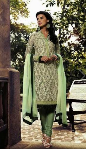 Pure Embroidered Chiffon Semi StitchedD No 03