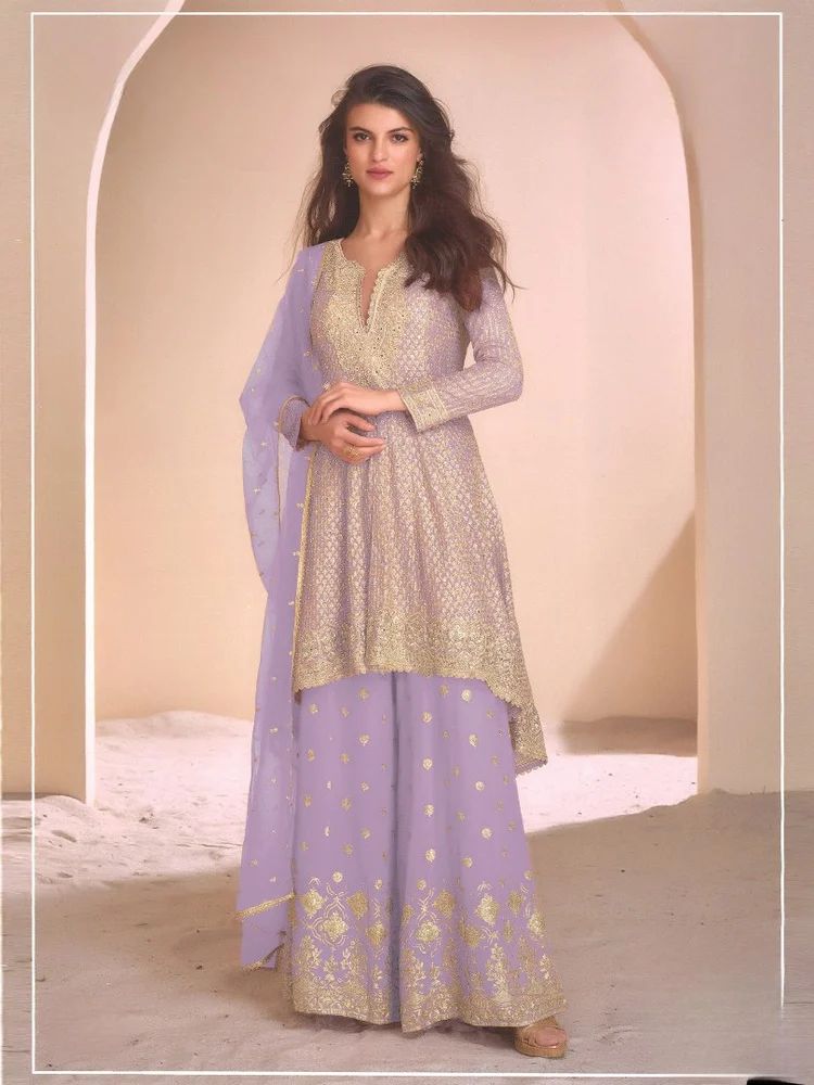 Georgette Semi Stitched Suit