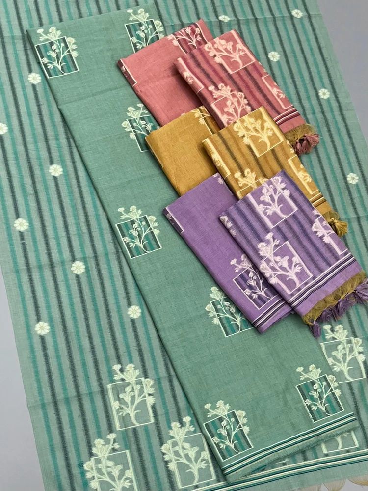 Vishnu Weaves MUGA COTTON UNSTICHED SUIT