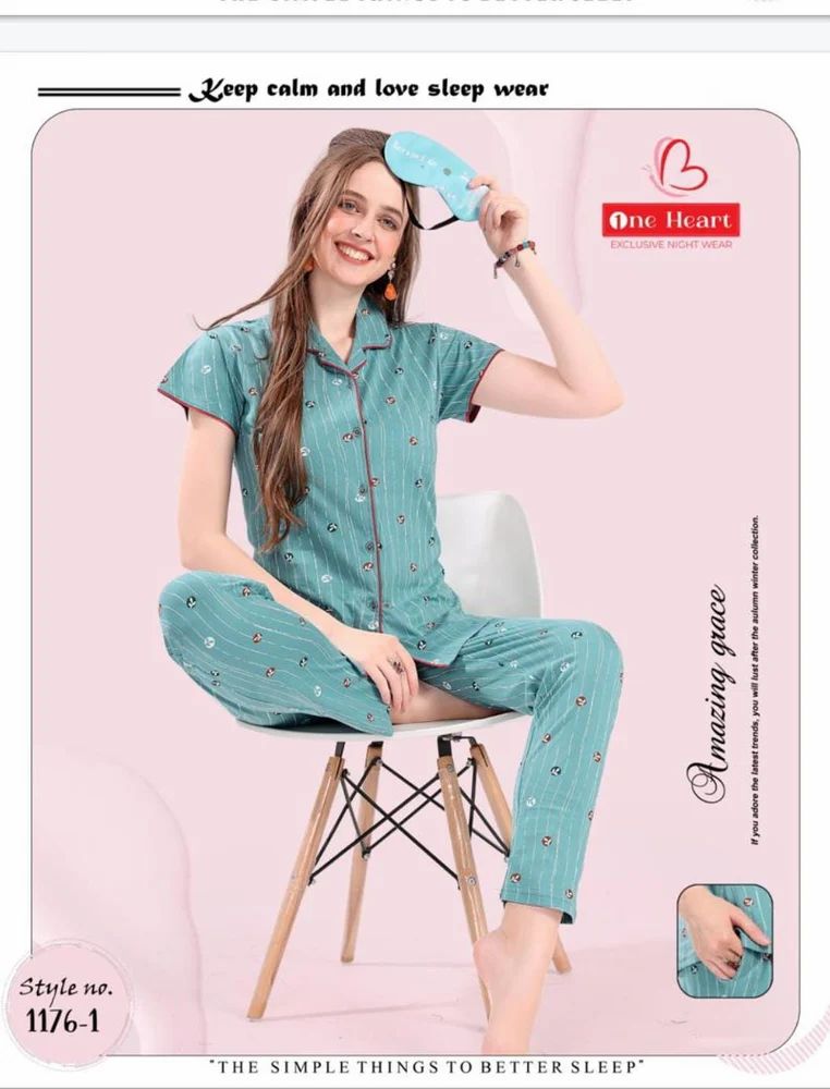 sky blue night dress