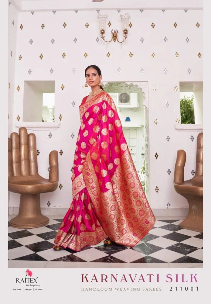 Woven Banarasi Jacquard  Art Silk Saree