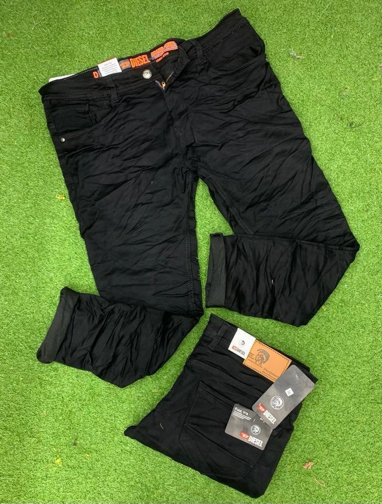 Regular Fit Diesel Black Denim Jeans